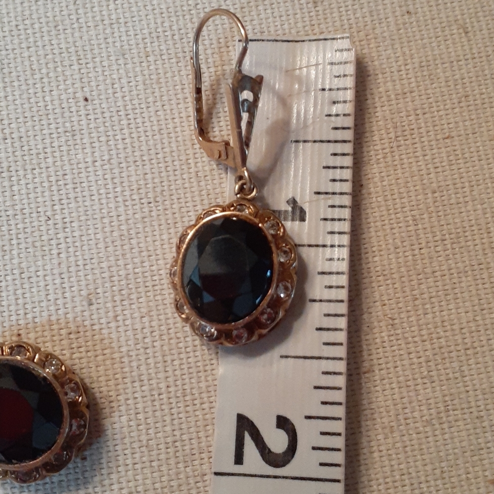 14k gold Hematite white sapphires - Picture 4 of 9